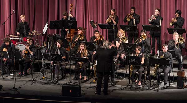 jazz band ensemble performing on stage