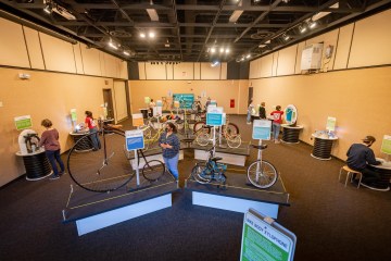 Science of bikes display at Gateway Science Museum
