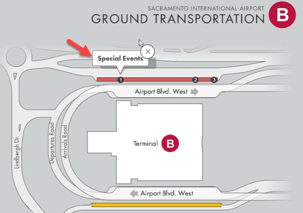 Sacramento Airport Map