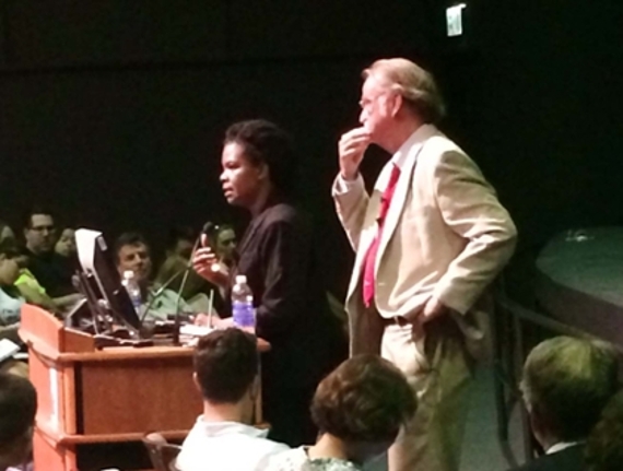 Annette Gordon-Reed and Peter Onuf discuss Thomas Jefferson during a Constitution Day presentation.