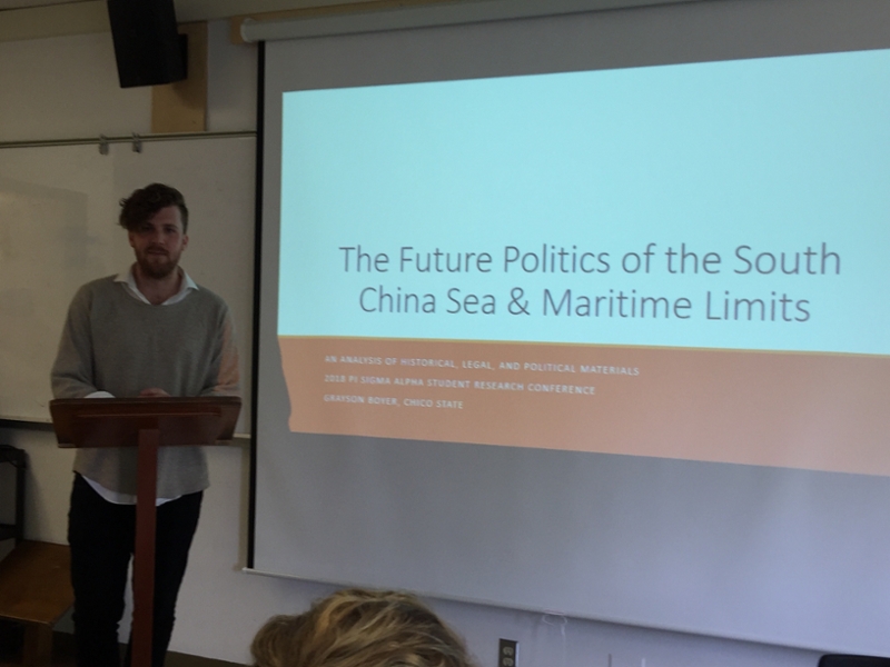 Grayson Boyer presented his paper – “The Future Politics of the South China Sea & Maritime Limits” 
