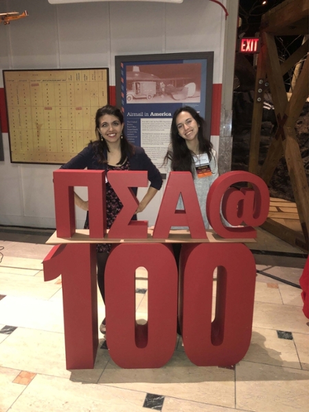 Natalie Hanson and Natalia Villegas at the 2020 Pi Sigma Alpha National Conference