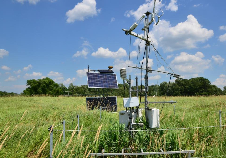 flux tower in the field