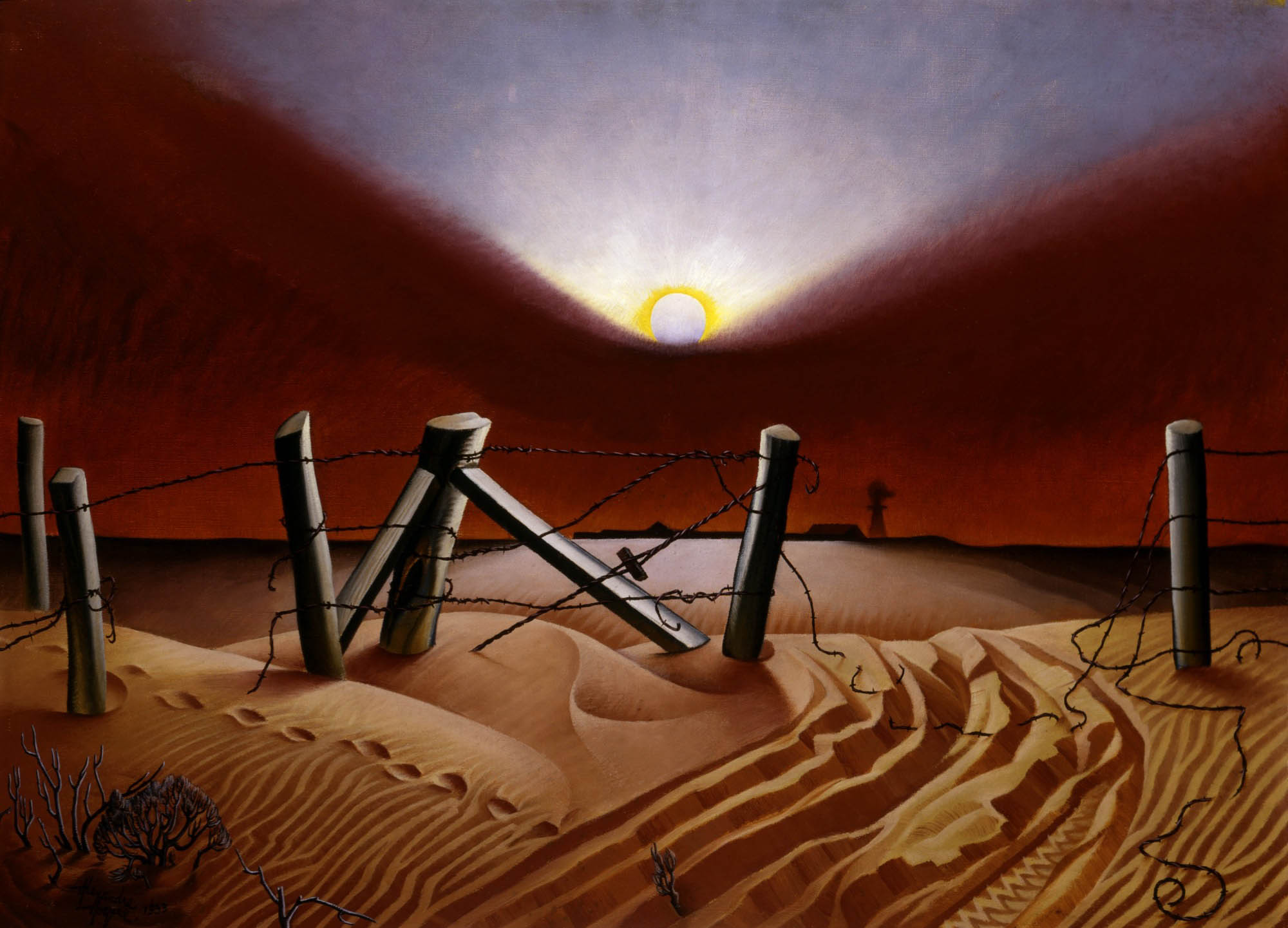 Alexandre Hogue Dust Bowl painting