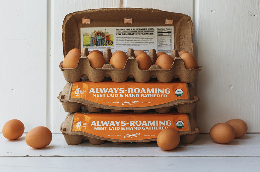 A carton of Alexandre Kids Eggs.