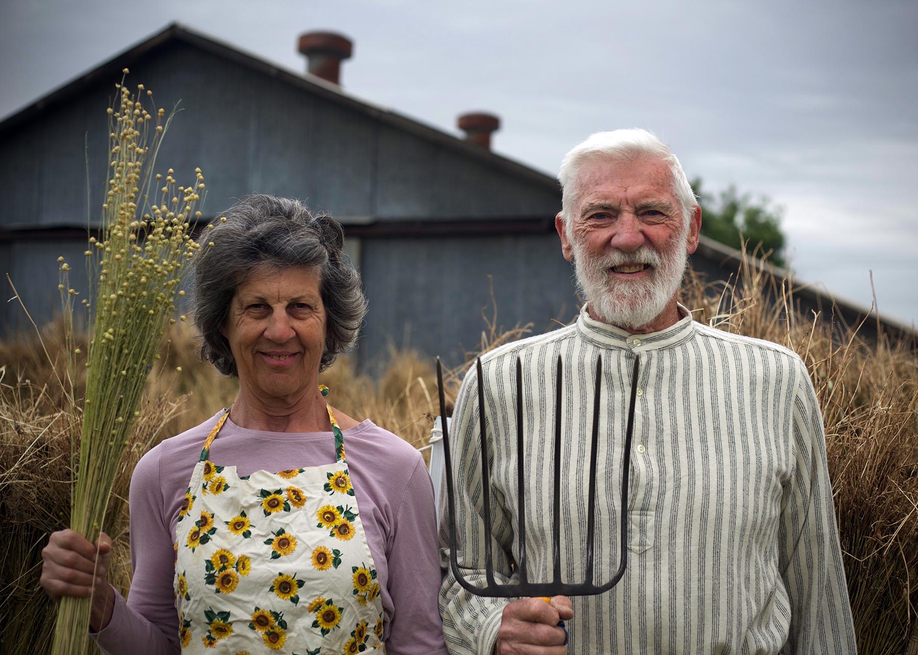 Sandy Fisher and Durl Van Alstyne living their version of American Gothic.