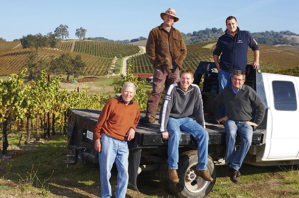 The owners of Tablas Creek Vineyards at the property