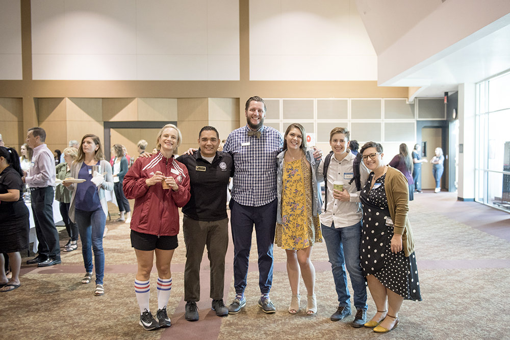 Various attendees at the Student Affairs 2018 Fall Kickoff event
