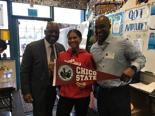 Vice President and Chief Diversity Offiver Milton Lang visits high schools in Compton, California during the system-wide Super Sunday event.