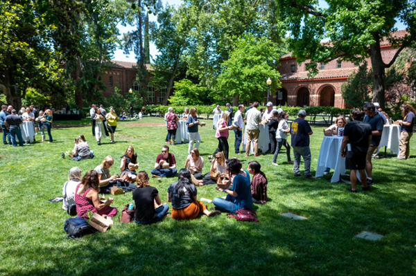 staff picnic on kendall hall lawn