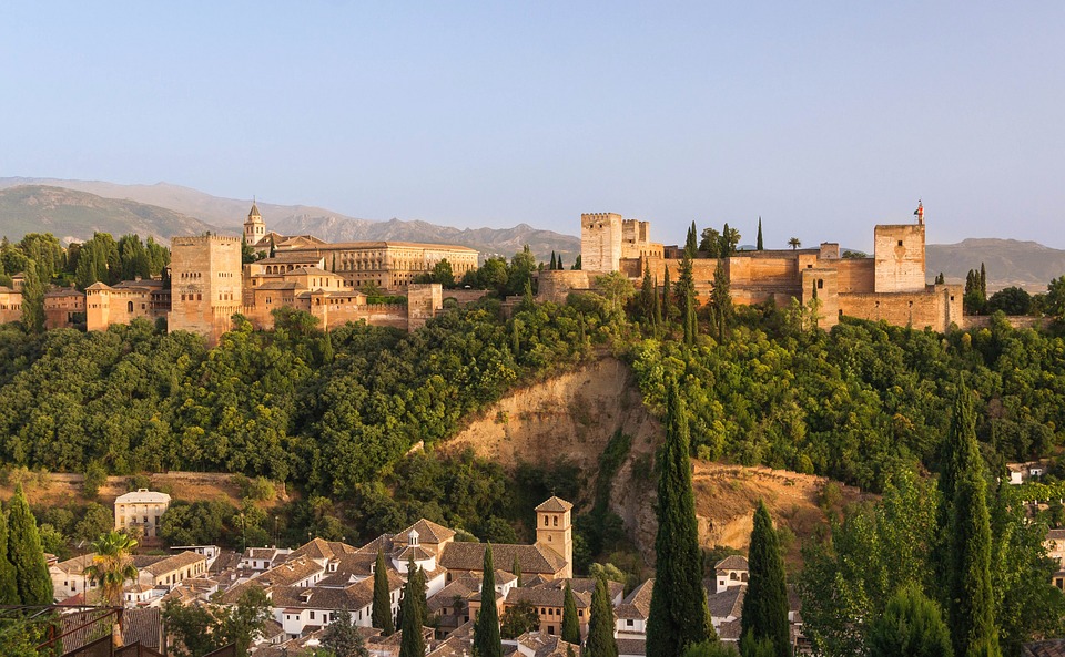 Landscape of surrounding hills of Granada