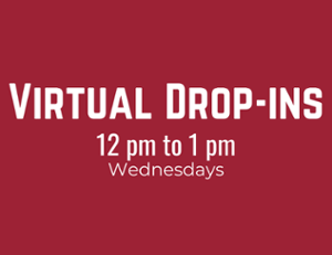 Virtual Drop-In Hours Clipart.  Wednesdays 12PM to 1PM