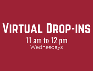 Virtual Drop-In Hours Clipart.  Wednesdays 11AM to 12PM