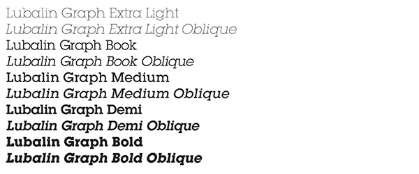 Examples of Lubalin font