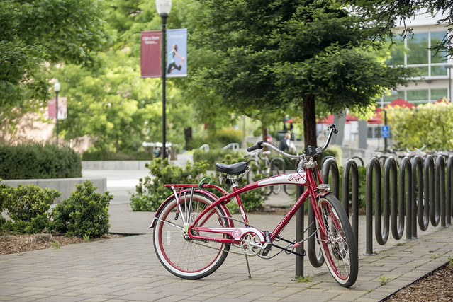 a bike on campus