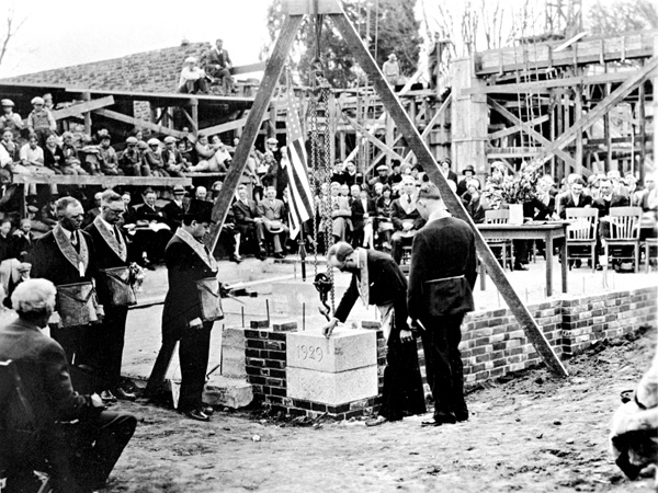 The cornerstone ceremony of new administration building