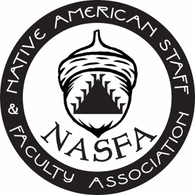 native american staff and faculty association black and white logo