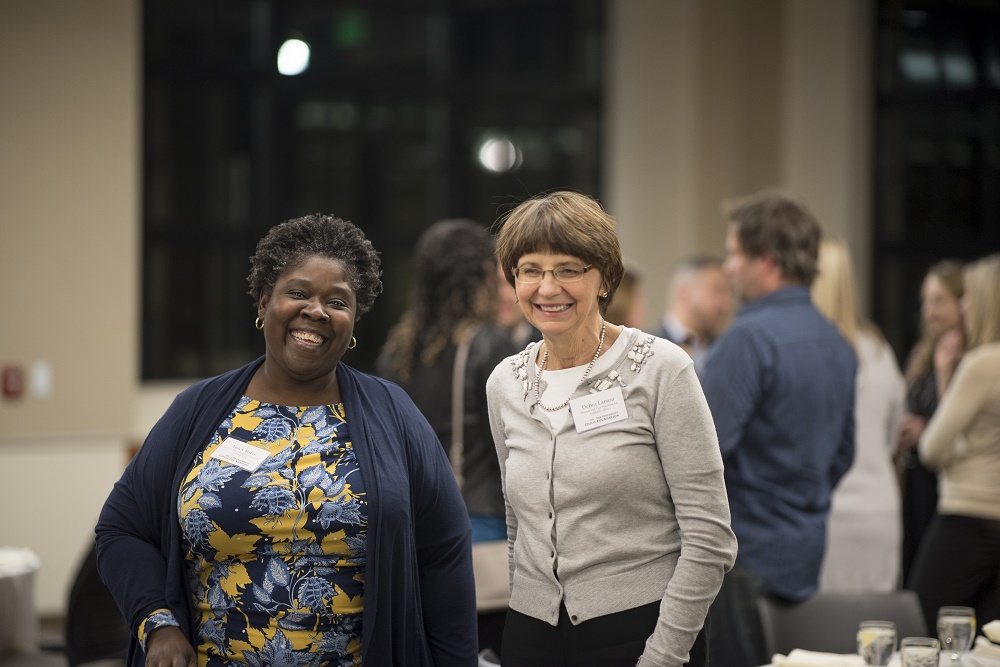 Provost Debra Larson and Interim Dean Tracy Butts at the Board of Governors Dinner
